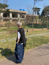 Over Denim Cargo Balloon Pants 2C