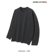LMN Sufima Cotton Pigment Oversized Fit Long-Sleeved T-Shirt (7 colors)