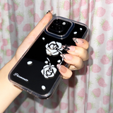 [made] ローズフラリージェルハードスマホケース (ホワイト)