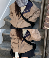 About Colorful Hood Bomber Jacket