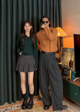 Women's デイリーウォッシャブルVネックニット 14COLOR