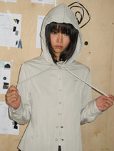 SNAP HOODIE SHIRT (SAND GREY)