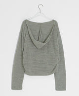 Ryoka Summer Layered V-Neck Wrap Hood Knit
