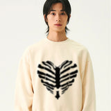 [UNISEX] ボーンハートドットシルエットマントゥマン