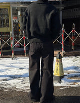 Two pocket high neck knit zip up(2color)