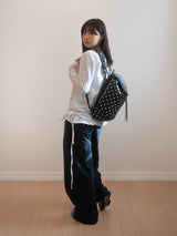 Dot String Rucksack - Black