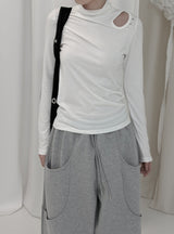 Drop Stud Slit Polar Tee