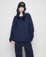 25FW ウーブンキルティングワイドフーディー ダークネイビー