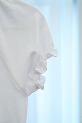フリル パフ Tシャツ (Ivory)
