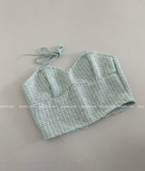 BLACKPINK Tweed Backless Bustier