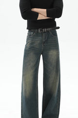 Vintage Washed A-Line Jeans