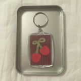 [MADE] スウェットチェリーファブリックキーホルダー🍒