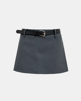 London Stripe Belt Skirt