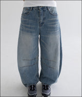 Banel datt curved denim pants