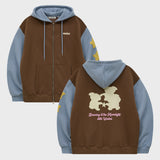 Colorblock スターダンシングフードジップアップ