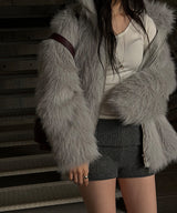[F/W] Mood overfit fur jacket(2color)