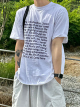 スクエアフレームレタリング半袖Tシャツ 3C