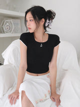 キトゥンクロップT (ブラック)