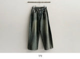 [Basic, Long/S~XL] Gus Washing Pintuck Wide Denim Pants