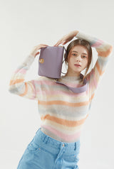 ISLE MINI shoulder leather bag / Purple Lilac