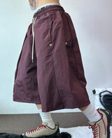 HIGH QUALITY💜SNAP NYLON BERMUDA PANTS 💚🤍🤎🖤6COLOR