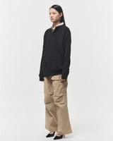 Bluesf merino wool henry neck knitwear - Black