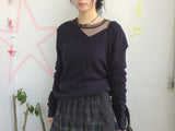 シースルーフリルスリーブレス