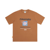 レタリングショートスリーブTシャツ【BROWN】