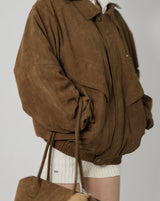 Suede Padded Bomber Jumper 2025 - Camel