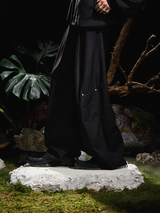 RELABEL 24AW Chrysalis - Silence Machete Cut And Pleated Three-dimensional Pleated Deconstructed Suit Trousers