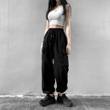 (Unisex)K-POP IU Cargo Big Wide String Cargo Pants(3 colors)