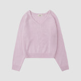 [MADE] ルーシュ厚手Vネックニット、ALPACA 10%, WOOL 10%