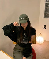 Newvy Logo Peach Ball Cap (DEEP GREEN)