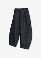 OF Non-Fade Curved Denim Pants