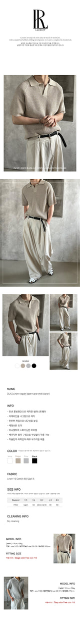 [S/S] Linen raglan open kara knit(4color)