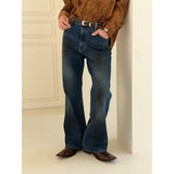 [F/W] Dirty washing flare denim pants