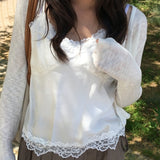 Ellie Flower Lace Satin Bustier Sleeveless Blouse 3 Colors
