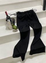 Angel frill ribbon wide pants