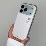 [MADE] バタフライ ボタン レース フォンケース (glossy hard)