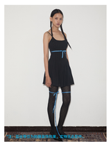 rirri SS 100%コットン ジャカードキャミソールドレス  Black (Excluding Blue Sash)