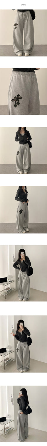 デックスカモクロスパッチワイドバンディングパンツ