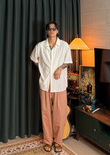 Vir Style Drug Crop Pink Slacks