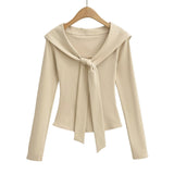 Shoulder Strap Soft Long Sleeve Tee