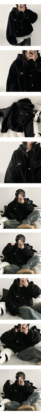Maron Fleece Big Pocket Hood