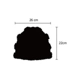 Stripe Fur Beanie - Black