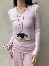 Lumire Sheer Summer Ribbed Knit Cardigan