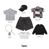 CORDUROY LOGO HALF PANTS CHARCOAL