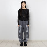Lace Bone Sweatpants - Charcoal