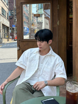 Cozy western cotton short sleeve shirt
