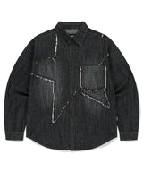STAR RAW CUT DENIM SHIRT